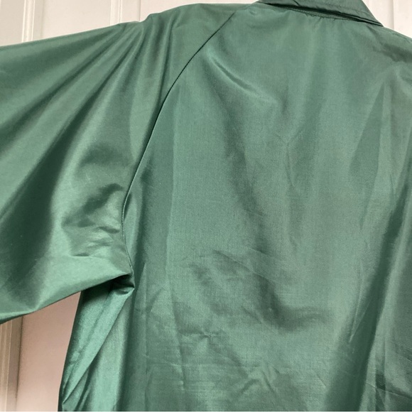 K brand Vintage Jacket Green Large DEKALB Patch Full Zip 70's 80's Nylon Farmer - Picture 8 of 16